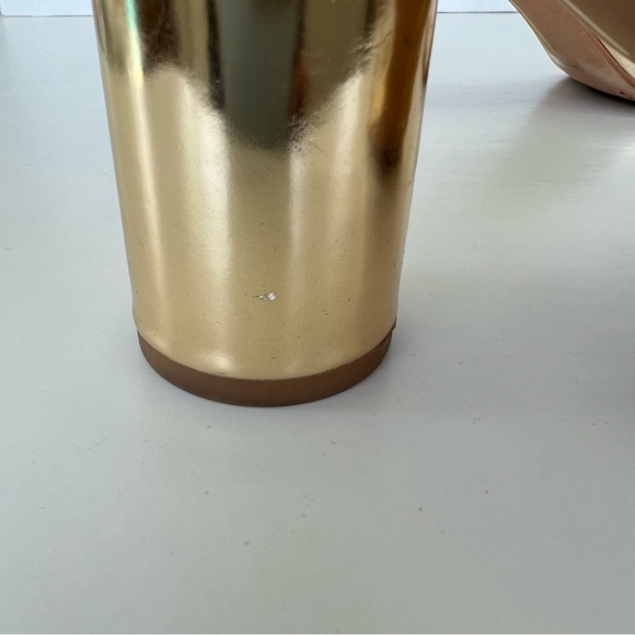 ♦️SOLD♦️DOLCE VITA Noles Gold w Clear Straps Open Toe Slides Slip On Heels Sanda - Picture 15 of 16